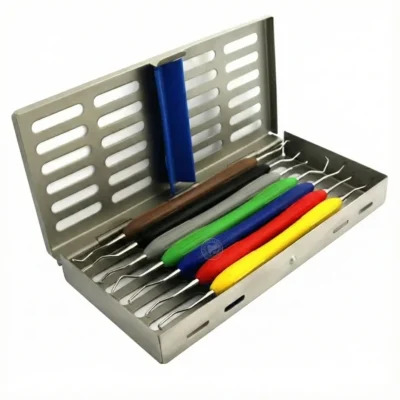 7Pcs Gracey Curettes Silicone Handle With Cassette