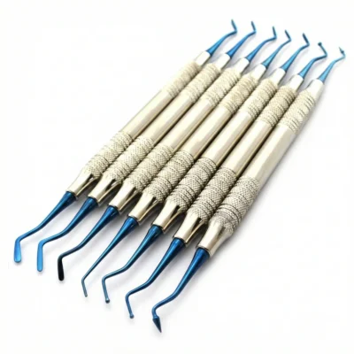 Dental Composite Filling Instruments Titanium Blue Set Of 7