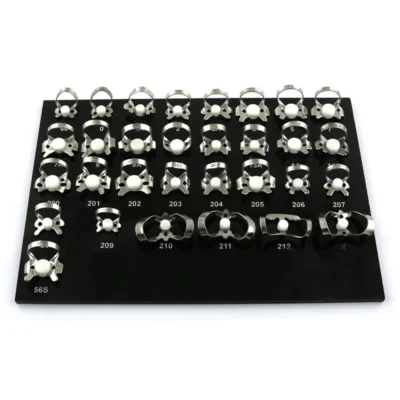 Set Of 31 Dental Rubber Dam Clamps With Tray