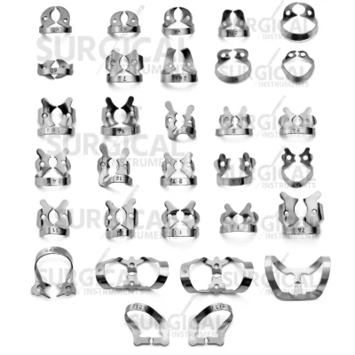 Set of 31 Rubber Dam Clamps
