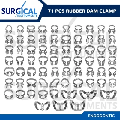 Set of 71 Rubber Dam Clamps