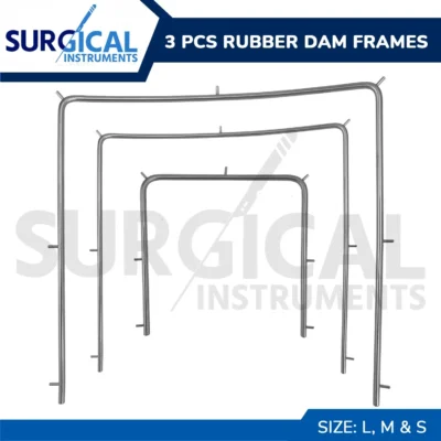 Set of 3 Rubber Dam Holder / Frame (Small, Medium, Large)